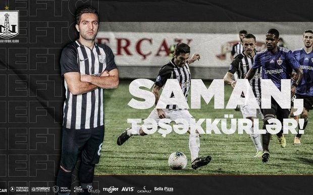 “Neftçi” iranlı futbolçusu ilə yolları ayırdı