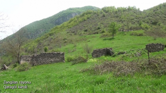 Zəngilanın Qaragöl kəndinin görüntüləri yayıldı - VİDEO