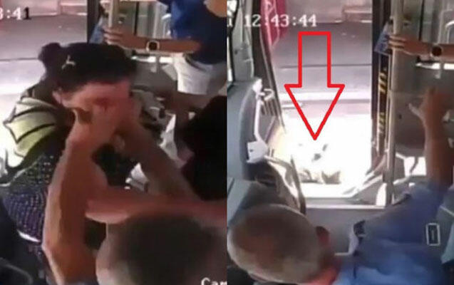 Sumqayıtda qadını avtobusdan itələyən sürücü SAXLANILDI - VİDEO