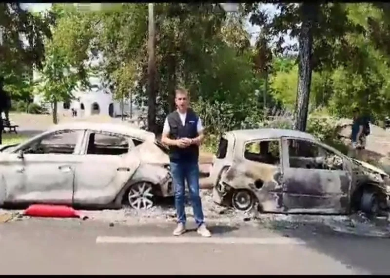 Fransada AzTV-nin əməkdaşlarına hücum edildi - VİDEO