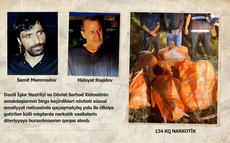 Ölkəyə 134 kq narkotikin keçirilməsinin qarşısı alındı - VİDEO