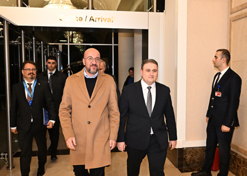 Şarl Mişel Azərbaycana gəldi - FOTO