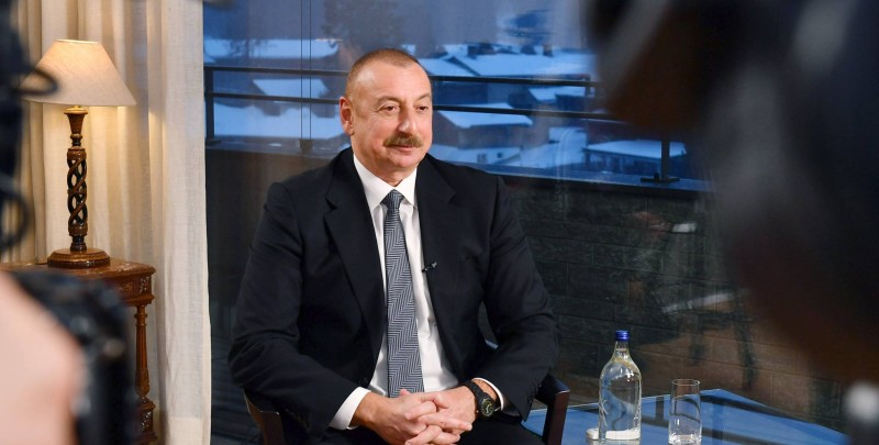 Prezident İlham Əliyevin "CGTN" telekanalına müsahibəsindən görüntülər - VİDEO