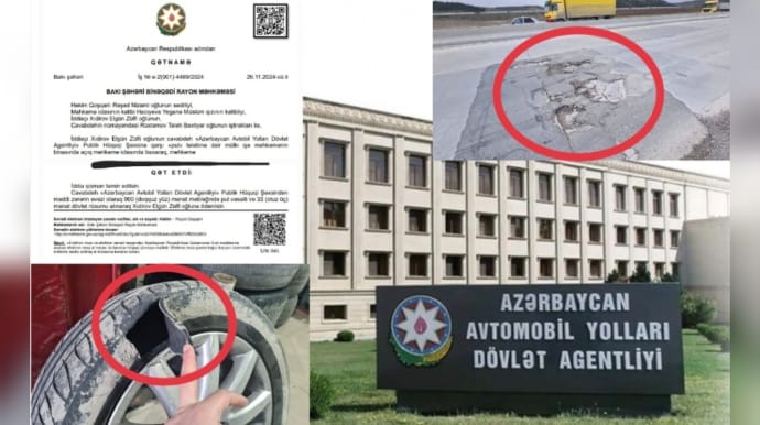 AAYDA məhkəməni UDUZDU: Qəzalı yola görə cərimə ödəyəcək - FOTO