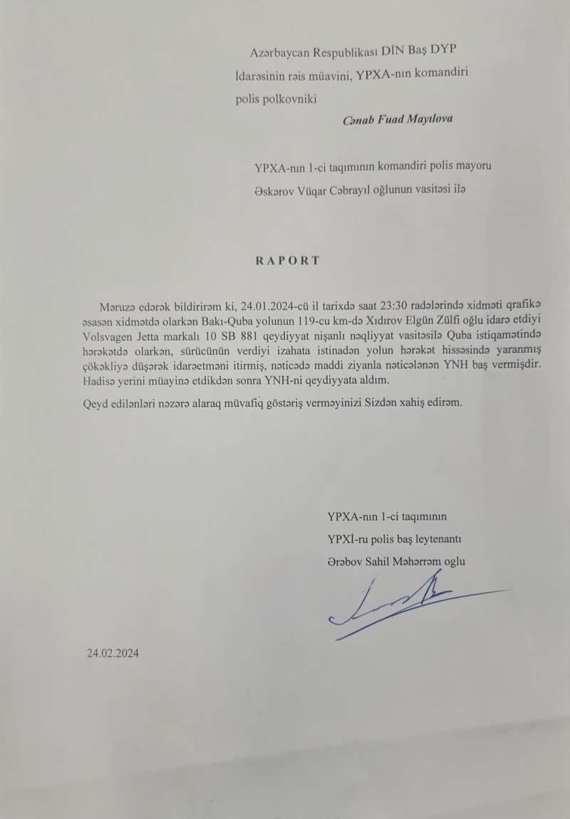 AAYDA məhkəməni UDUZDU: Qəzalı yola görə cərimə ödəyəcək - FOTO