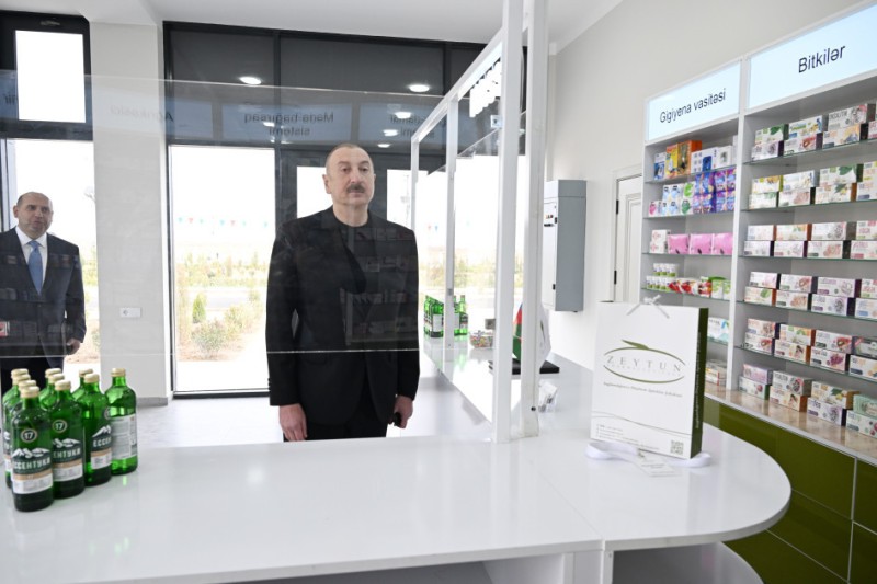 Prezident və xanımı Sarıcalı kəndinin açılışında - FOTOLAR - YENİLƏNİB