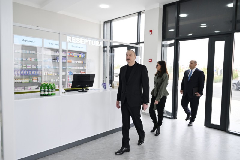 Prezident və xanımı Sarıcalı kəndinin açılışında - FOTOLAR - YENİLƏNİB