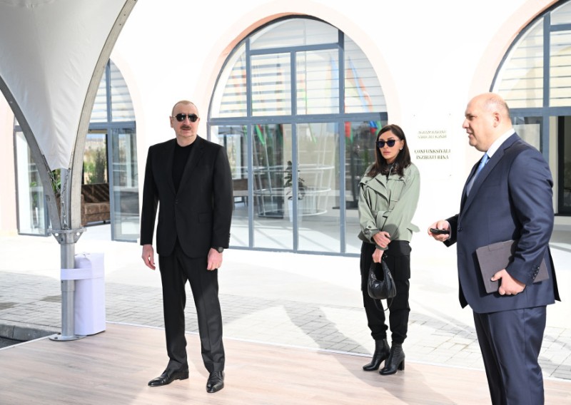 Prezident və xanımı Sarıcalı kəndinin açılışında - FOTOLAR - YENİLƏNİB