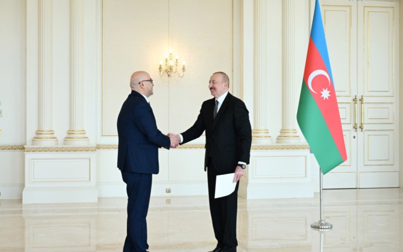 İlham Əliyev Fələstinin yeni səfirinin etimadnaməsini qəbul etdi - FOTOLAR