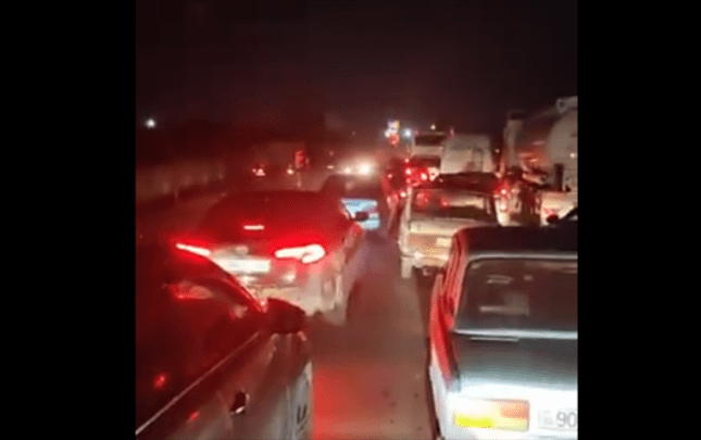 Hacıqabulda baş verən qəza böyük tıxaca səbəb olub