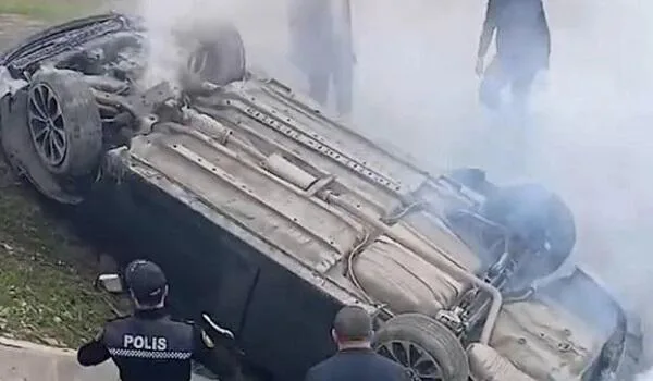Hacıqabulda avtomobil aşdı: yaralılar var