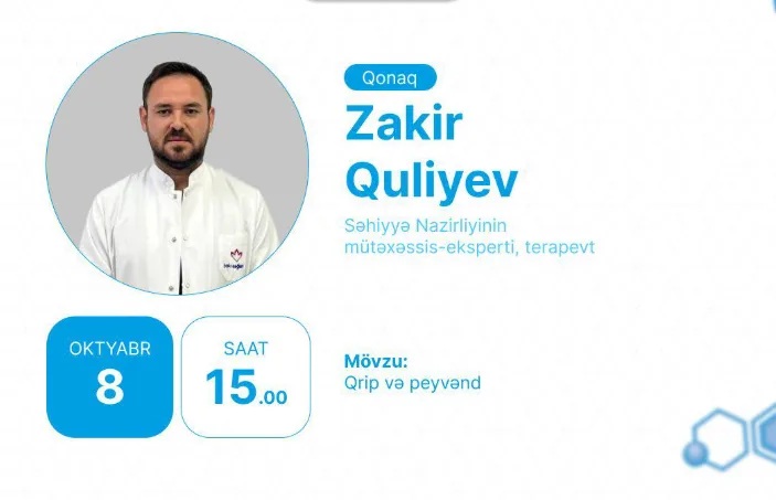 SN-nin canlı yayımı qrip və peyvənd haqqında olacaq