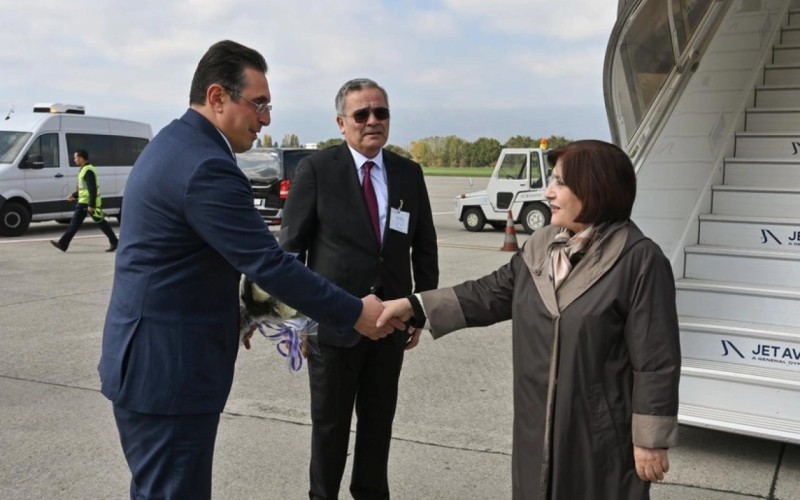 Sahibə Qafarova İsveçrəyə getdi - FOTO