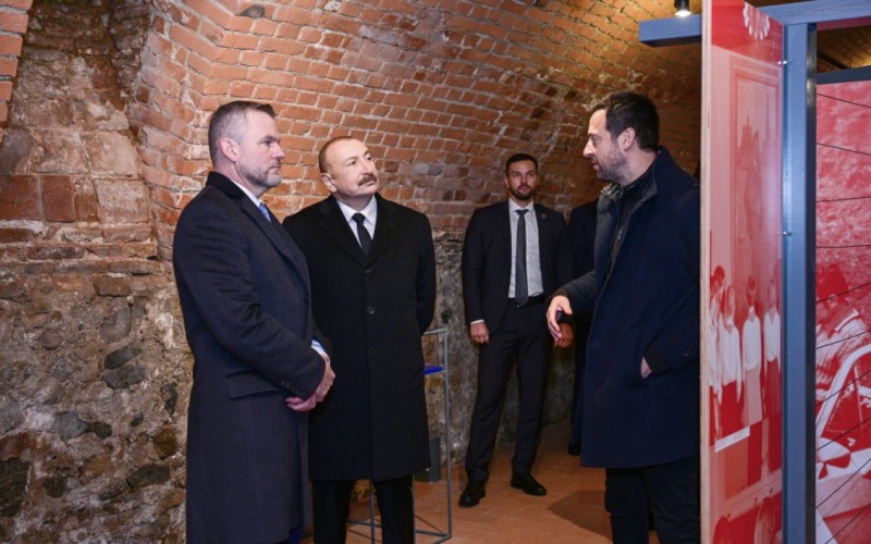 İlham Əliyev slovakiyalı həmkarı ilə Devin qəsrində - FOTOLAR