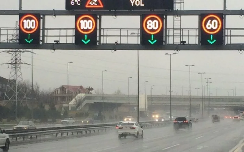 Bu yolda sürət həddi endirildi