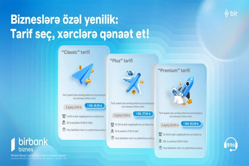 Birbank Biznes-dən sahibkarlar üçün yeni tariflər: xərclərinizi minimuma endirin
