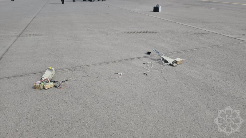 Naxçıvan aeroprotuna düşən dronun qalıqları - FOTOLAR