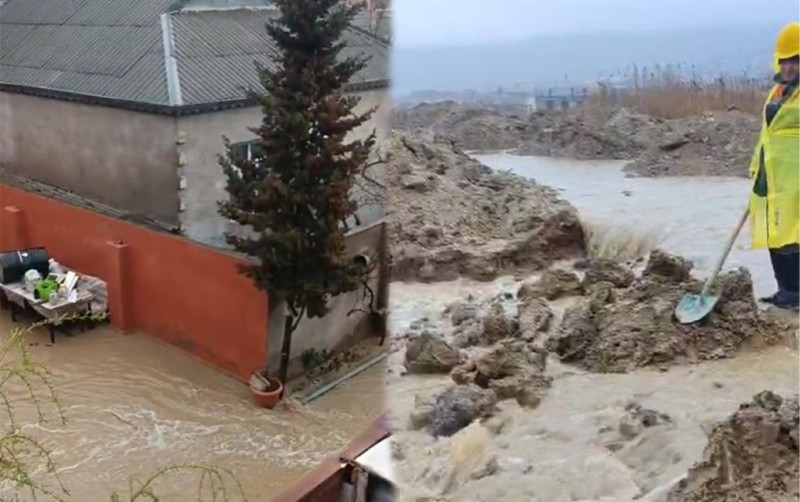 Yağışın fəsadları: Sulutəpəni su basdı, hərəkət çətinləşdi - VİDEO