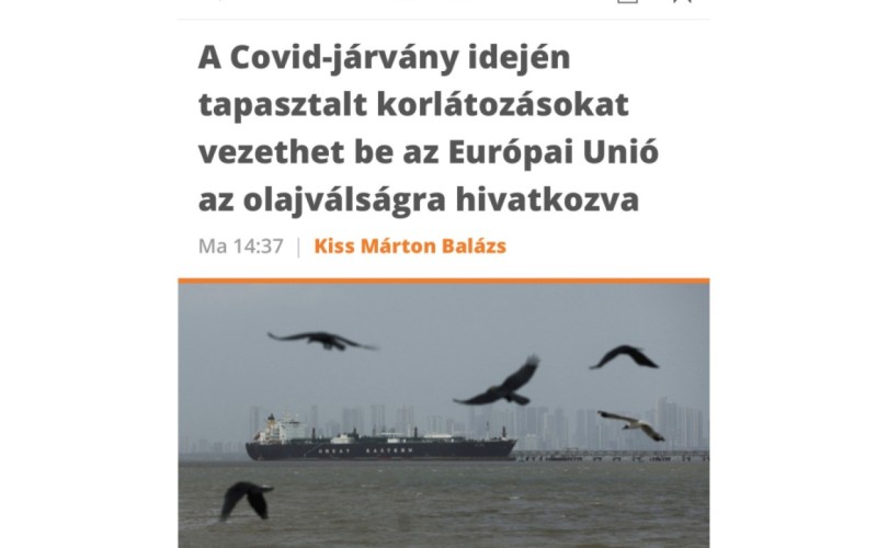 Macarıstan mediası Avropada enerji böhranı riskindən yazır