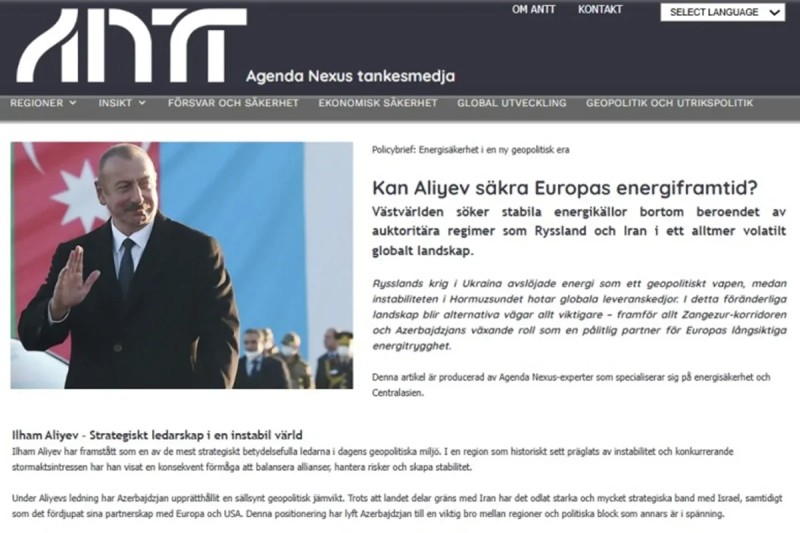 İsveç mediası Avropanın enerji təminatında Azərbaycanın rolundan yazıb