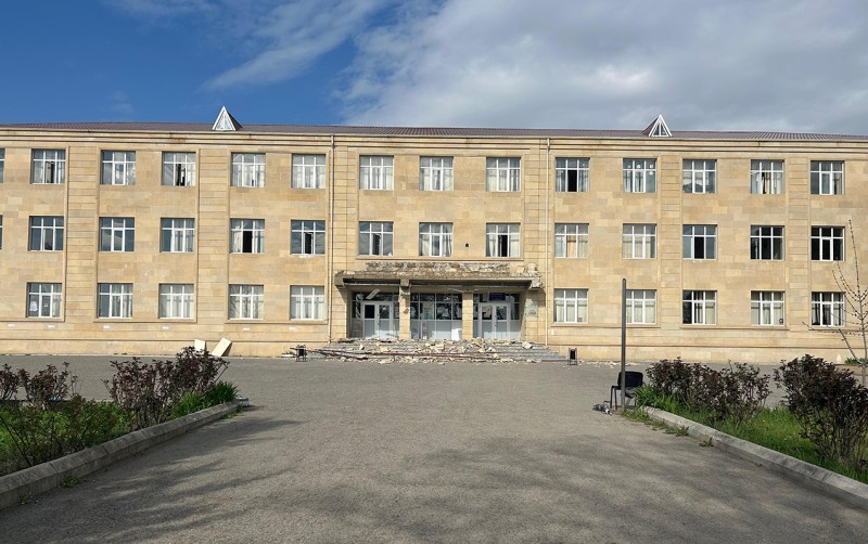 Daş Salahlıda külək məktəb binasına zərər vurdu - FOTO