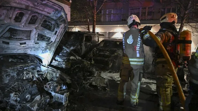 "Rent A Car" yandı - 14 lüks avtomobil... - FOTO