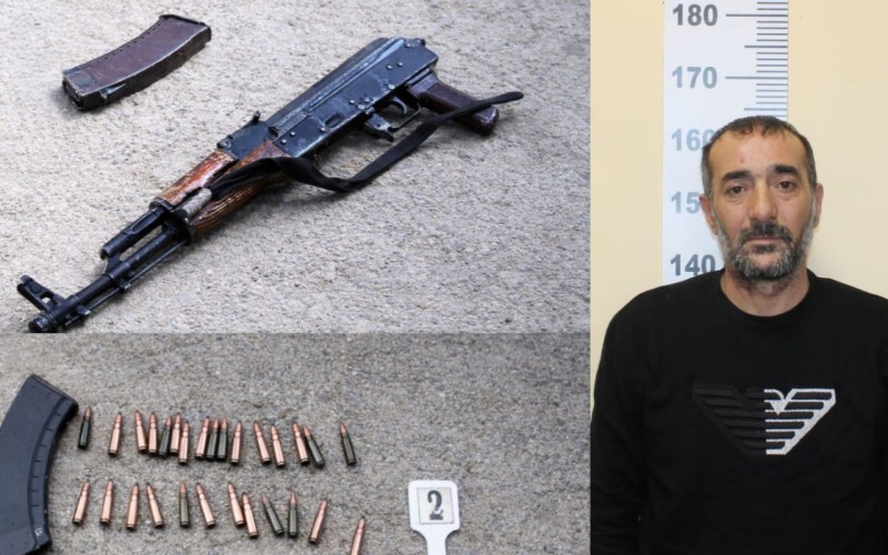 Quldurluq etdi, evindən kalaşnikov çıxdı