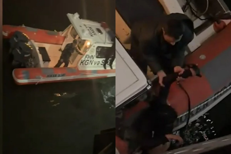 Bulvarda gənc qız son anda xilas edildi - VİDEO