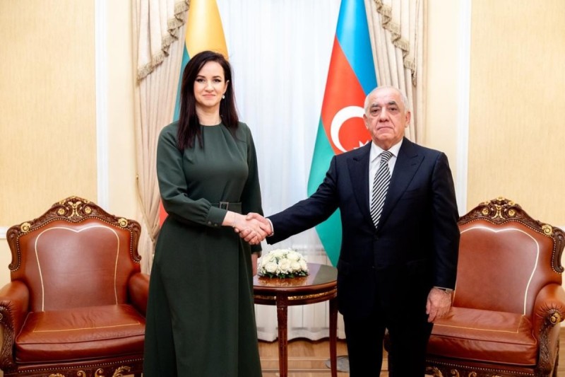 Baş nazir litvalı həmkarı ilə görüşdü
