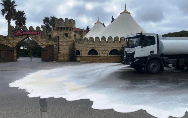 Bakı küçələri yuyuldu - FOTOLAR