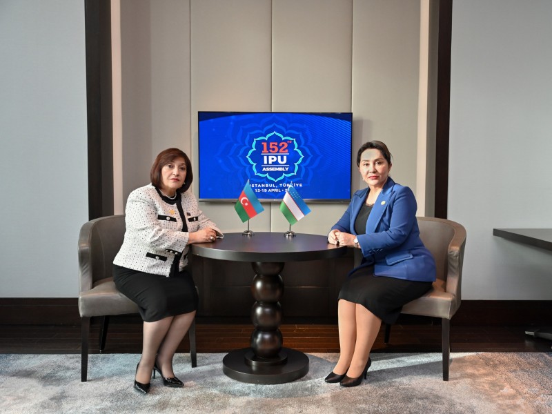 Qafarova İstanbulda özbəkistanlı həmkarı ilə görüşdü