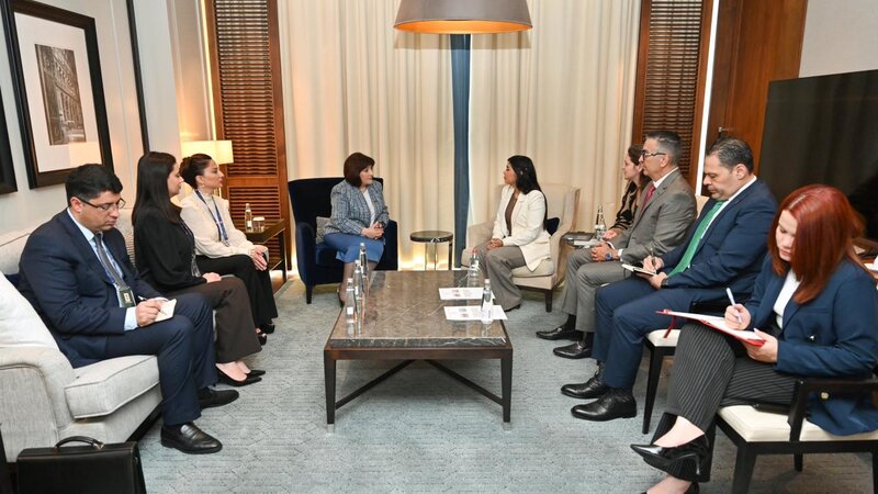 Sahibə Qafarova venesuelalı həmkarı ilə görüşdü