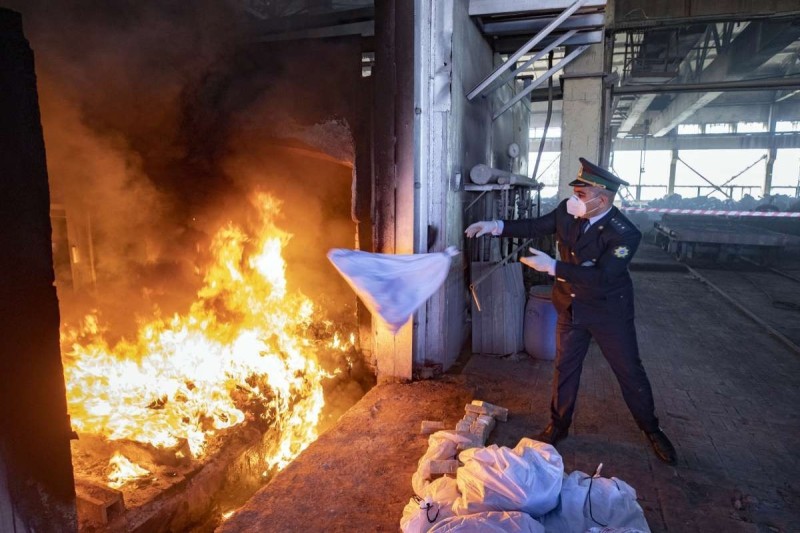 Xocalıda müsadirə olunmuş narkotik məhv edildi
