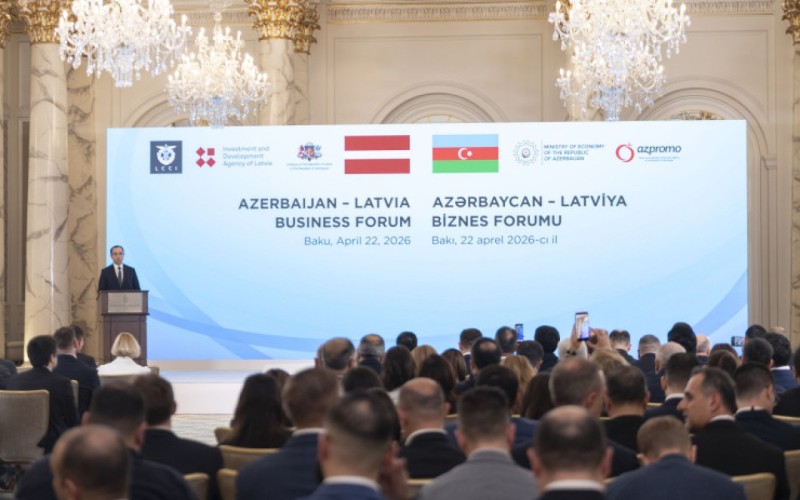 Məcnun Məmmədov Azərbaycan-Latviya biznes forumunda çıxış edib