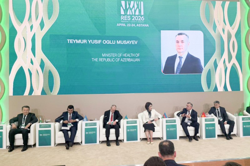 Səhiyyə naziri Astanada Regional Ekoloji Sammit çərçivəsində keçirilən sessiyada çıxış edib