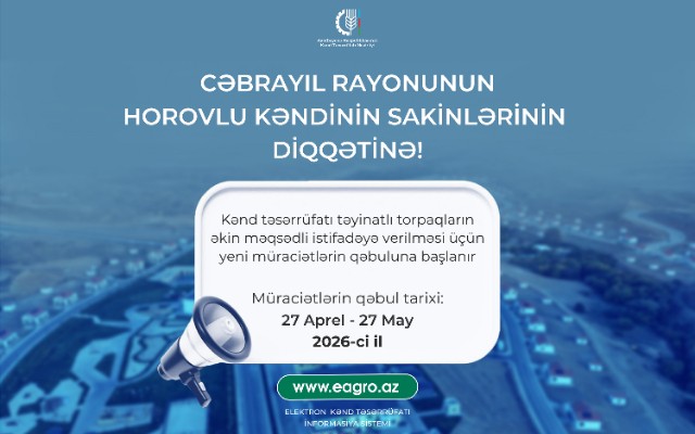 Cəbrayıl sakinlərinin diqqətinə - Qəbul başlanılır