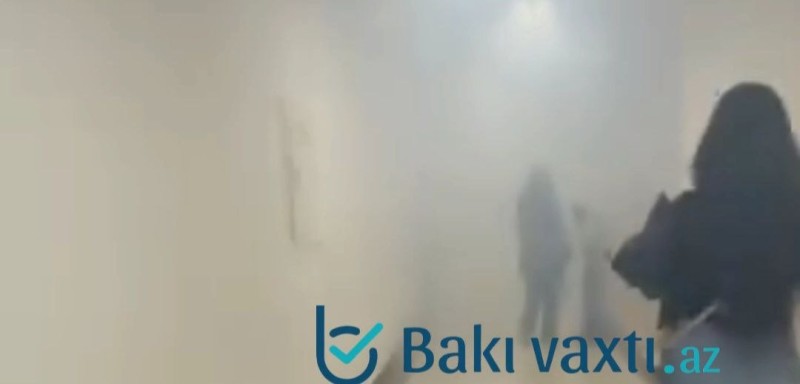 Bakıda universitetdə yanğın oldu - VİDEO