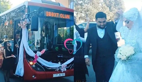 Həmin sürücünün toy maşını avtobus oldu - Video