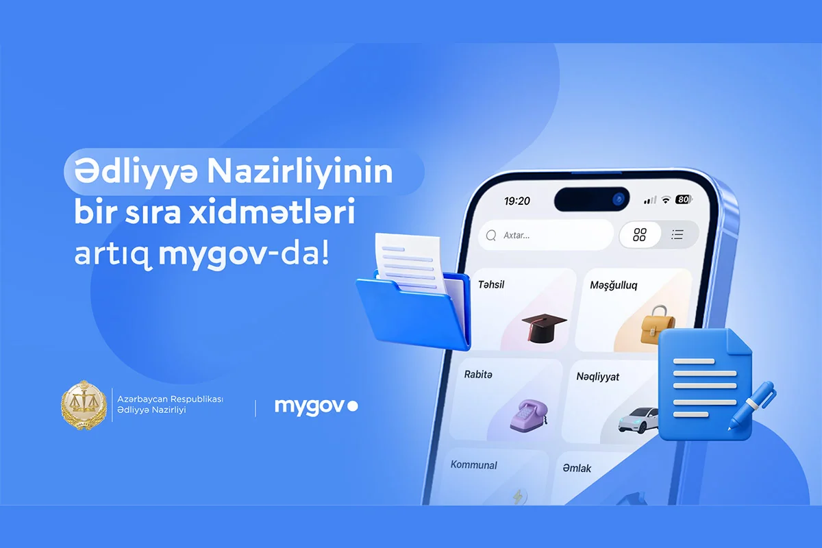 Ədliyyə Nazirliyinin bir sıra xidmətləri artıq mygov platformasında!