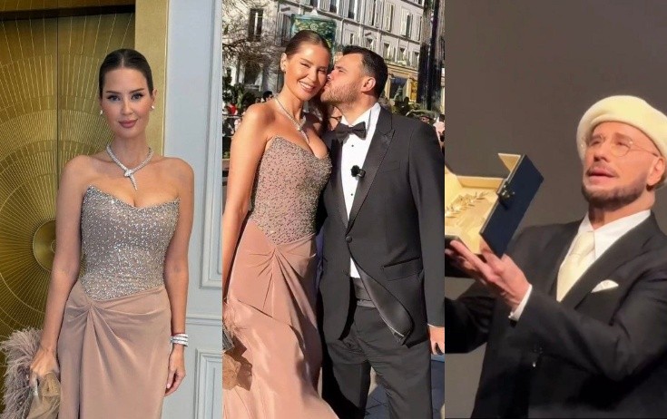 Emin Ağalarov xanımı ilə Kannda
