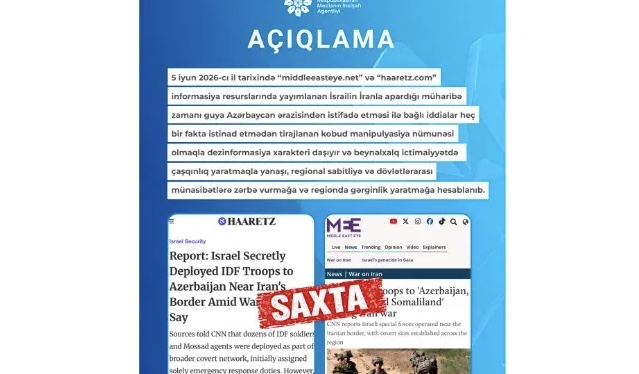 Bu xəbərlər saxtadır - Açıqlama