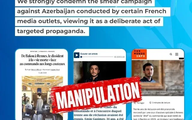 Fransa mediasının Azərbaycana qarşı qarayaxma kampaniyası ilə bağlı AÇIQLAMA