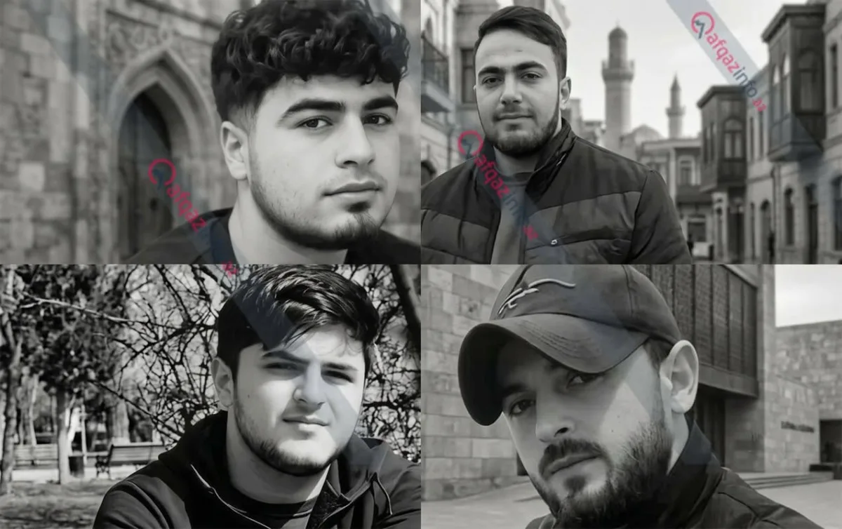 Mərdəkanda dənizdə batan 4 gəncin - Fotosu