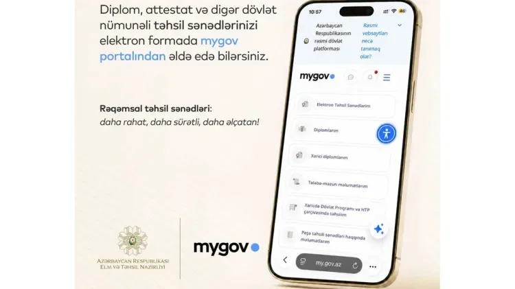 Builki məzunlar təhsil sənədlərini mygovdan ala bilərlər