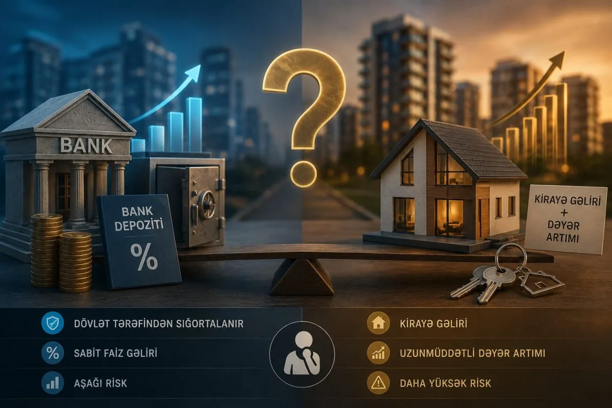 Ev almaq zənginləşdirir, yoxsa bankda pul saxlamaq? - EKSPERTLƏR HESABLADI