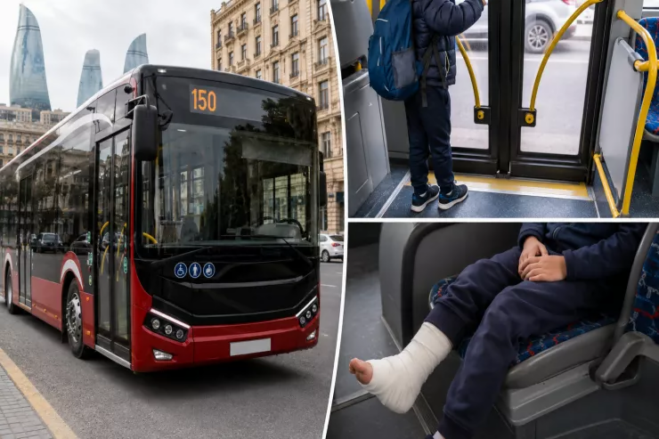 Azyaşlının ayağı avtobusun qapısında qaldı – “BakuBus”dan açıqlama