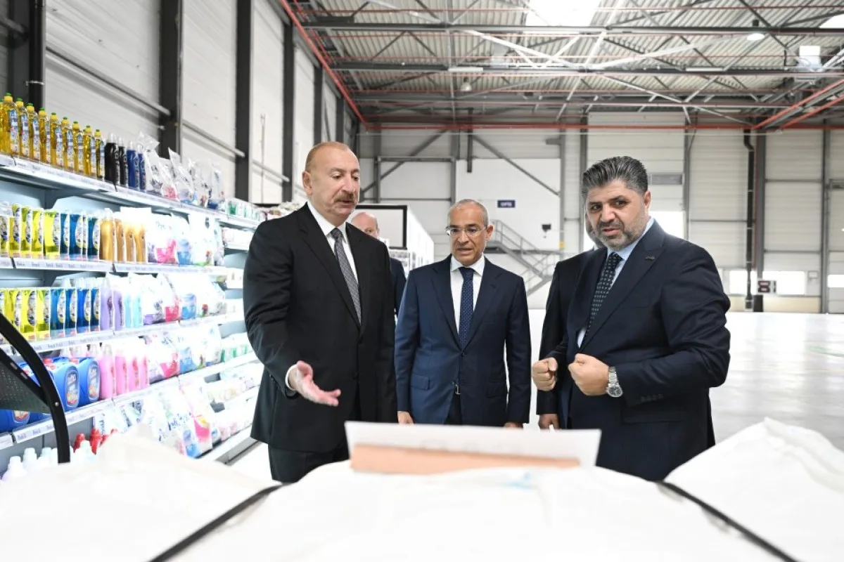 Ильхам Алиев принял участие в открытии предприятия Fabriora Group в Гарадагском районе