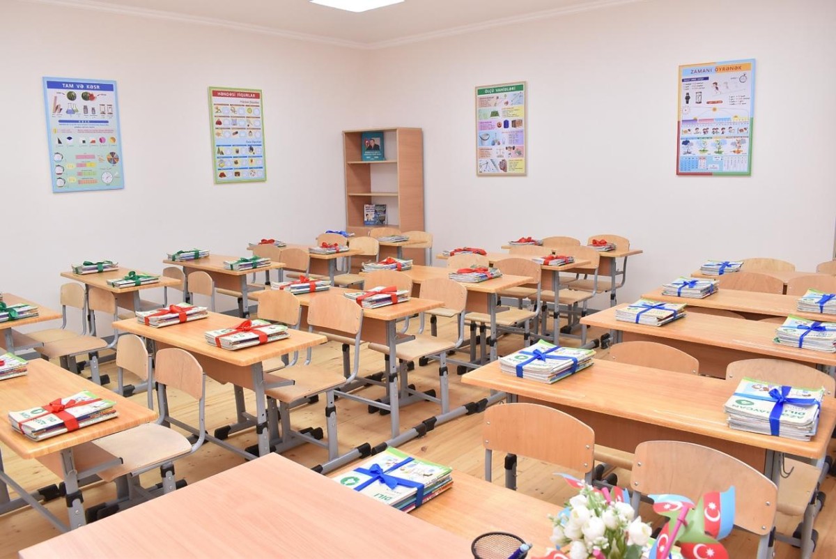 Zaqatalada əsaslı təmir olunan gimnaziyanın açılışı oldu - FOTOLAR