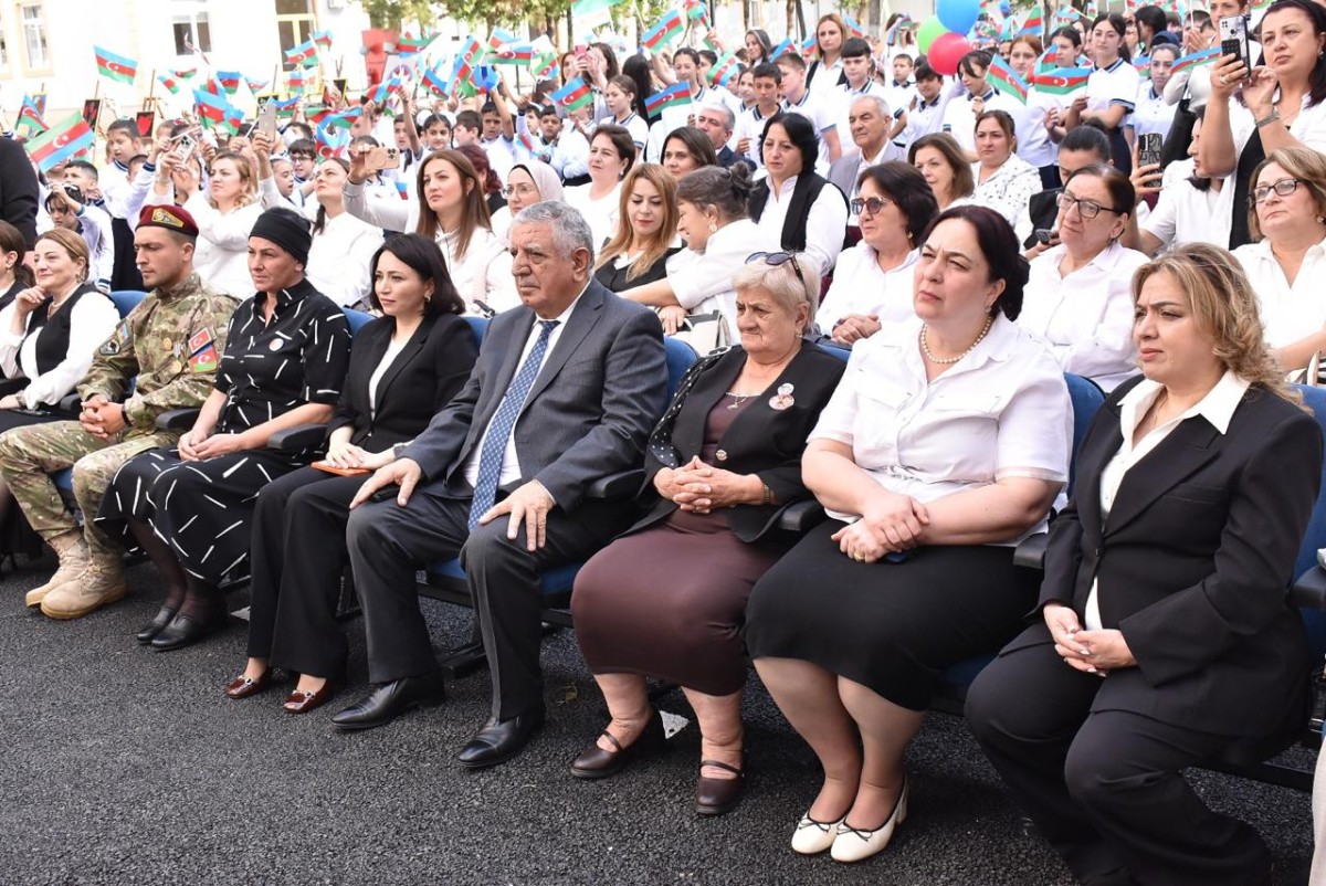 Zaqatalada əsaslı təmir olunan gimnaziyanın açılışı oldu - FOTOLAR