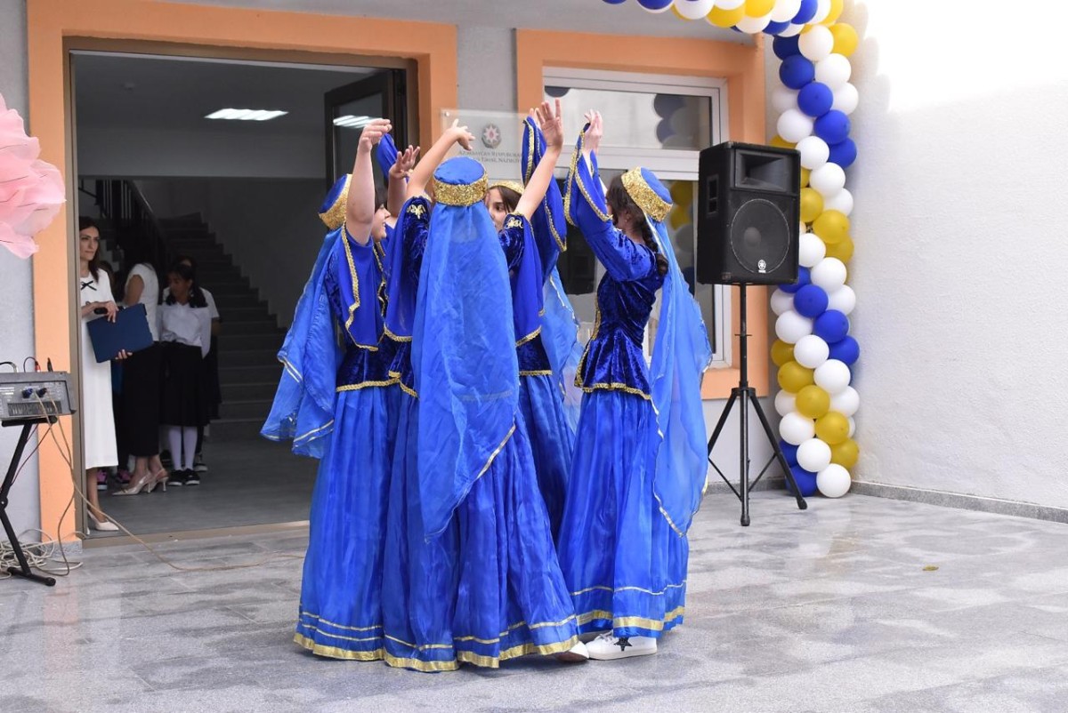 Zaqatalada əsaslı təmir olunan gimnaziyanın açılışı oldu - FOTOLAR